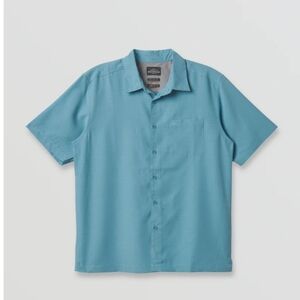 QuikSilver Waterman Collection Comfort Fit Anti Wrinkle Shirt Aqua Size Large